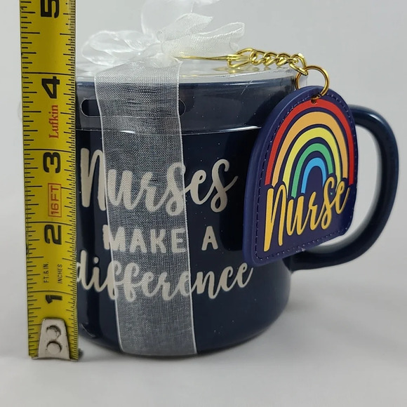 Eccolo World Traveler Navy Mug Etched  Nurses Make a Difference Coffee Tea - Picture 7 of 8